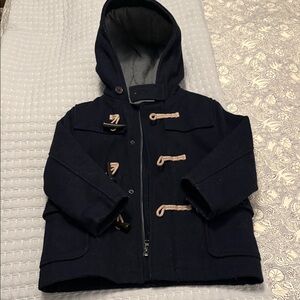 Gap Woolen Navy Blue Kids Toggle Coat